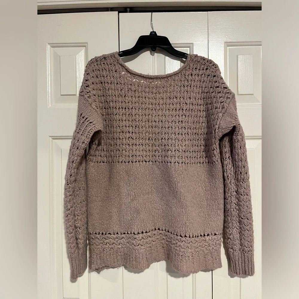 Free People Womens Crashing Waves Slouchy Oversized Wool Knit Pullover Sweater - Picture 8 of 10